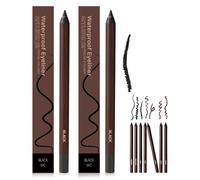 Eyeliner Roadtheside, Duo Eyeliner Waterproof 24h, Taille-crayon, Longue Tenue, Ne S'estompe Pas, Crayon Yeux For Une Définition Facile Au Quotidien Ou Un Glamour De Fête Audacieux(Black-2PCS)