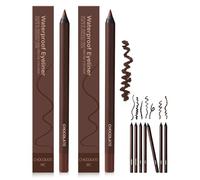 Eyeliner Roadtheside, Duo Eyeliner Waterproof 24h, Taille-crayon, Longue Tenue, Ne S'estompe Pas, Crayon Yeux For Une Définition Facile Au Quotidien Ou Un Glamour De Fête Audacieux(Chocolate-2PCS)