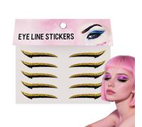 Eyeliner Stickers, Eyeshadow and Eyelash Patches, 1.69x0.91 Inches Easy to Use Waterproof Long Lasting Eye Makeup Stickers for Ladies, Special Event, Quick Application, Smudge Proof