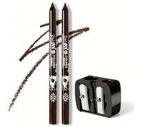 Eyeliner stylo, 2 Pcs Pearl Eyeshadow Metallic Eyeliner femme, crayon à lèvres imperméable à l'eau Eyeshadow (06# Marron foncé)