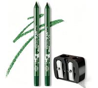 Eyeliner stylo, 2 Pcs Pearl Eyeshadow Metallic Eyeliner femme, crayon à lèvres imperméable à l'eau Eyeshadow (08# Vert)