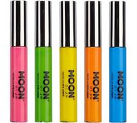 Eyeliner Uv Néon - Brille Intensément Sous La Lumière Uv, Orange, 10 Ml (Pack De 5)