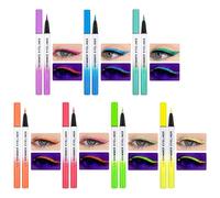 Eyeliners Liquides Colorés - 6 Pièces Eye-liners Lisses et Imperméables en Crayon - Stylo de Maquillage à Longue Durée Hautement Pigmenté en Gel Naturel pour Danse Soirée Performance Live Fête et Usag
