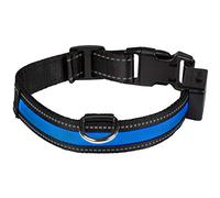 EYENIMAL Collier Lumineux Rechargeable USB pour Chien Bleu 45 - 55 cm Taille M
