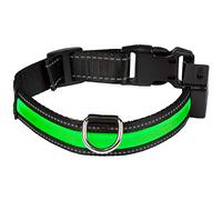 EYENIMAL Collier Lumineux Rechargeable USB pour Chien Vert 45 - 55 cm Taille M