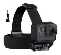 Eyeon Head Strap Fixation Frontale Harnais Fixation Support de Tete Bandeau avec J Hook pour et Vis pour GoPro, Xiaomi YI, SJCAM, Ca