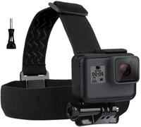 Eyeon Head Strap Fixation Frontale Harnais Fixation Support De Tete Bandeau Avec J Hook Pour Et Vis Pour Gopro, Xiaomi Yi, Sjcam, Campark, Victure, Crosstour, Apeman Action Caméra[GOP6253242]