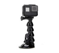 Eyeon Jams Flex Clamp Mount Mâchoires Flexibles avec Supportà Ventouse Fixation Voiture pour GoPro Hero 2018 7 6 5 4 3/Session, Xiaomi Yi 4K/Lite, Polaroid, SJCAM, AKASO, Campark, Apeman et Téléphone