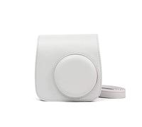 Eyeon Sac de Caméra Voyage Housse Étui pour Appareil Photo Instax Mini 9 Mini 8/8+, Pochette Sacoche Rangement Protection Cuir PU Lisse avec Bandoulière Amovible et Poche Intégrée (Blanc Fumée)