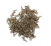 Eyepins, 3 Couleurs 200 Pcs/Sac Oeil Broches Oeillets Alliage Vis À Vis Crochets Oeil Bijoux Conclusions(bronzé)