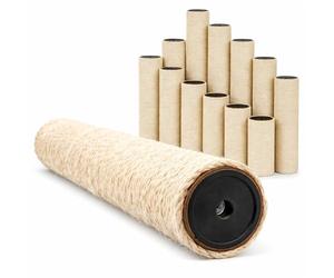 eyepower Ø 7,1 cm : 40 cm Poteau de Rechange Arbre à Chat - M10 Poteaux à Griffer avec Corde en Sisal - Grattoir pour Chats Résistant - Tronc d'arbre Pièces Détachées Colonne Griffoir Remplacement