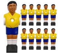 eyepower 11 Figurines de Baby-Foot 16mm - Brésil Jaune Bleu - Figurines de Football de Table - Table de Baby-Foot Accessoires Football Pièces de Rechange Table de Football - Joueurs de Baby-Foot