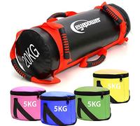EYEPOWER 5-20kg Power Bag de Musculation 20x60cm Sac de Sable Sandbag Rouge