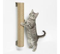 eyepower 60 cm Griffoir Mural pour Chat Luna - Verticale ou Horizontale - Poteau à Griffer en Sisal avec Fixation Murale - Griffoir Bambou pour Chats d’Intérieur - Marche d’Escalade Mur Gain de Place