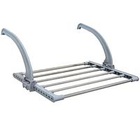 EYEPOWER Étendoir Séchoir à Linge Pliant 47x32x20,5cm à accrocher sur Le radiateur fenêtre Bain pour étendre sécher lessive vêtements mouillées Acier INOX