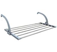 EYEPOWER Étendoir Séchoir à Linge Pliant 82x32x20,5cm à accrocher sur Le radiateur fenêtre Bain pour étendre sécher lessive vêtements mouillées Acier INOX