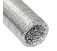 eyepower Gaine en Aluminium 10 m -Diamètre 100 mm - Flexible Extracteur d'Air - Aérateur de Climatiseur - Tuyau Metal Extensible Résistant Chaleur - Conduit de Ventilation - Installation Facile