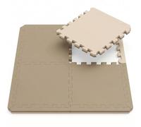 EYEPOWER Lot de 4 Tapis Puzzle de Fitness - 63x63x2 Cm - Mousse EVA - Extensible et Réversible - Protection Sol Imperméable Amortissant - Entraînement Musculation - Utilisation Maison Salle de Sport