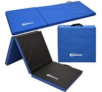 EYEPOWER Matelas d'entrainement 190x60x5cm Tapis de Sport rembourré Pliant Bleu