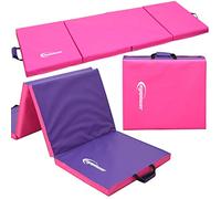 EYEPOWER Matelas d'entrainement 200x60x5cm Tapis de Sport rembourré Pliant Rose