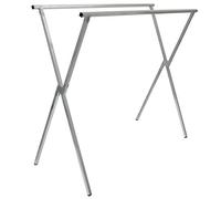 Eyepower - Porte-vêtement Pliable - Idéal comme Support pour Garde Robe et comme étendoir - Support Multi-Objectif - Longueur : 150 cm - 100% métal argenté YU-104