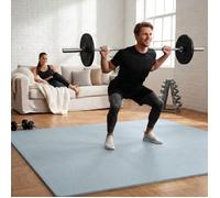 eyepower - Set de 18 Dalles Puzzle Protection Sol Fitness avec Bordures - 30x30 cm Gris - Tapis de Sol - Sport Home Gym