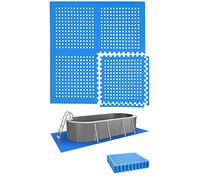 EYEPOWER Tapis de Piscine 4,2 m² - 12 Tapis de Sol EVA 62x62 - Jeu de Dalles de Protection Extérieure