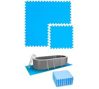 EYEPOWER Tapis de Piscine 5,6 m² - 24 Tapis de Sol EVA 50x50 - Jeu de Dalles Protection Extérieure