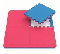 eyepower Tapis de Sol Fitness 2 cm Épaisseur - Lot de 4 Dalles 63x63 cm Mousse EVA Emboîtables - Gym Maison Protection Équipement Musculation - Entraînement Amortissante - Surface Résistante Confort
