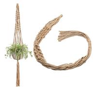 Eyerayo Macramé Suspendu Plante Pot,Plante Suspension Porte Corde de Jute Intérieur Bohême Coton Pot de Fleur Plant Hanger Holder pour Balcon Domicile Décoration du Jardin