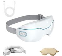 Eyerelis steam therapy mask, 2-level adjustable intelligent hot and cold, relieves eye fatigue, dry eyes, dark circles, and puffiness (White B)