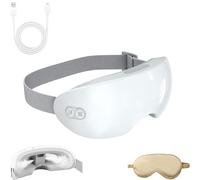 Eyerelis steam therapy mask, 2-level adjustable intelligent hot and cold, relieves eye fatigue, dry eyes, dark circles, and puffiness (White A)