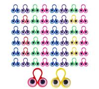Eyes De Marionnette À Doigts - Grands Yeux Écarquillés | 50pc Œil De Doigt | Toy Élastique Drôle De Chasse Aux Marionnettes Googly | Creative Wiggly Eye on Rings Dinger Toys Situé pour Halloween Boys