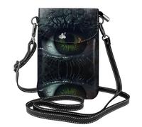 Eyes in the Dark Sac à bandoulière en cuir léger pour femme avec fentes pour cartes de crédit