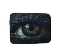 Eyes in the Dark Sac pour ordinateur portable 12" - Idéal pour les affaires, les voyages, l'école, le bureau - Poche intérieure antichoc pour ordinateur portable