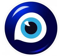 Eyes oeil du mauvais sort Méditerranée autocollant adhésif sticker logo 5367 - Taille : 8 cm