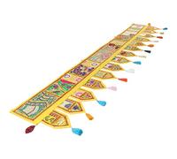 Eyes of India - Coloré Porte Fenêtre Tour de Lit Toran Tenture Murale Indien Boho Chic Décorative Bohème Accent Fait à la Main - Jaune, 78 X 13 in. (200 X 33 cm)