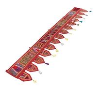 Eyes of India Housse de coussin décorative en patchwork bohème coloré pour canapé, chambre à coucher, salon (DT-bordeaux, 198,1 x 35,6 cm)