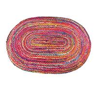 Eyes of India - Tapis décoratif en Jute tissé à la Main - 1,2 x 1,8 m - Style Indien bohème - Fait à la Main