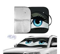 Eyes Sunshade - Aluminum Foil Front Window sunsheld | Car Sun Shade Strong Suction Cups | Thick Layer Bubble Material Sun Protection, Easy to Fold and Store