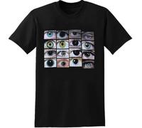Eyes World Graphic T-T-Shirts à Manches Courtes Cotton Casual Short Sleeve Tops Tees Hip Hop Streetwear T-T-Shirts à Manches Courtes Black(XX-Large)