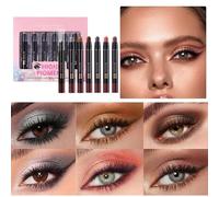 Eyeshadow Crayon, 6 Piece Eyeshadow Pen Highlighter Set, Long Lasting Waterproof Makeup Pencil, Perfect For Women Cosmetics Beauty Personal Care Party Date Look, Multi Purpose Tool