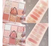 Eyeshadow Palette Makeup-Matte Shimmer 9 Colors-Highly Pigmented-Waterproof Long Lasting Pigmented Eyeshadow Powder Cosmetics. (2pcs)