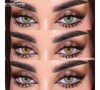 EYESHARE 1 paire de lentilles de Contact de couleur pour les yeux lentilles vertes lentilles de Contact multicolores bleues lentilles d'élèves grises lentilles marron ESTONIE-BRUN