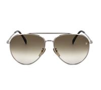 Eyewear by David Beckham - Lunettes de soleil Aviateur en métal - Homme - Accessoires - Gris - Taille: ONE Size
