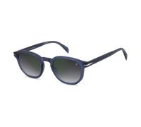Eyewear by David Beckham - Lunettes de soleil bleu mat avec miroir vert - Homme - Accessoires - Bleu - Taille: 49 MM