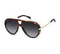 Lunettes de Soleil David Beckham DB 99/VOYAGER 61/15/145 BROWN HORN GOLD/ DARK GREY SHADED acétate homme DB 99/VOYAGER