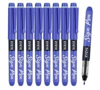 EYEYE 9 Sign Pen, Pointe de 1,0 mm, Trait de 0,6 mm, Bleu | Feutre d'écriture à Encre Liquide pour un Tracé Fluide - Stylos à séchage rapide