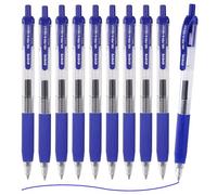 EYEYE G-103 - Lot de 10 stylos à bille rétractables à encre gel de 0,7 mm, à séchage rapide, pointe fine et lisse, pour bureau, école