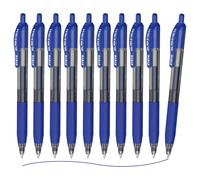 EYEYE G-103 Lot de 10 stylos à encre gel rétractables de 0,5 mm, pointe extra fine à séchage rapide, stylos à bille à pointe fine et lisse pour fournitures scolaires de bureau